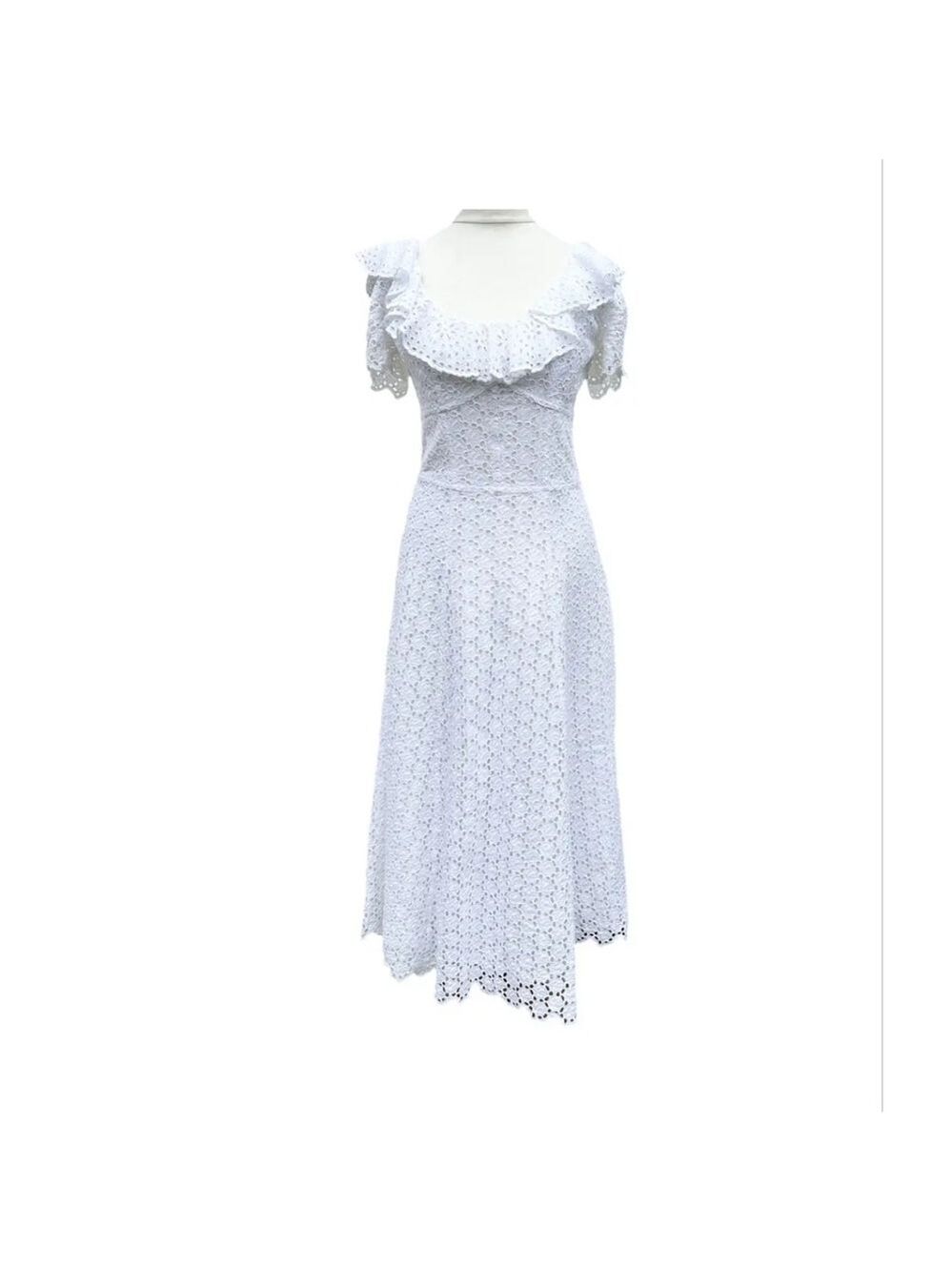 Ralph Lauren Linen Eyelet Midi Dress